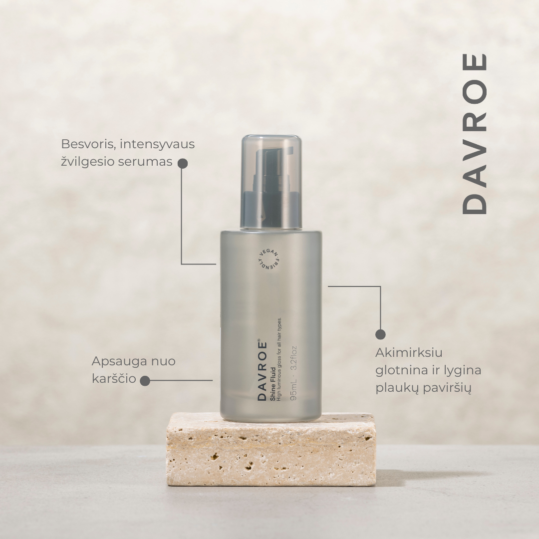Davroe styling Shine serum - tepamas žvilgesys plaukams